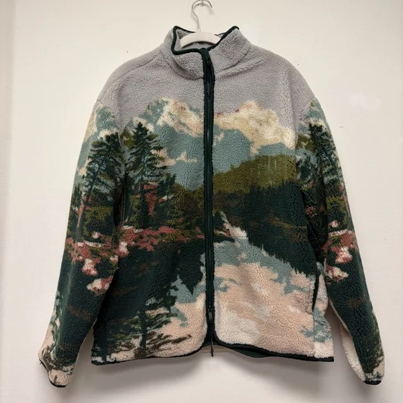 Adult Jacket Faux-shearling Size Small #227 - Picture 1 of 8